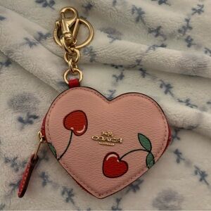 Coach Outlet Heart Cherry Coin Purse Charm